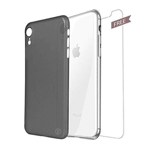 iPhone XR Case, Ultra Thin Phone Case Cover for iPhone XR (0.3mm,PP), Anti-Drop Protective iPhone XR Case with Protective Film, iPhone XR Case Lightweight [Support Wireless Charge] 6.1"+Black