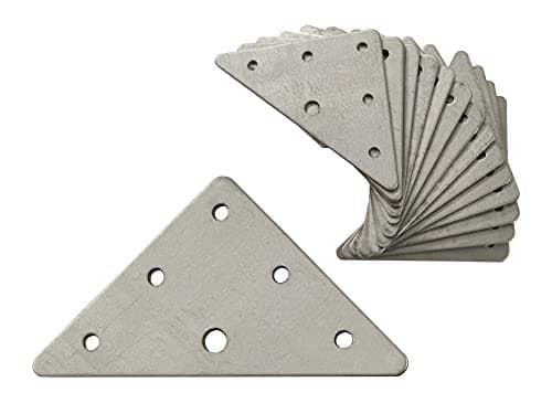 15 x Corner Bracket (70 x 70 x 1.5) Flat Triangular Wood Metal Galvanised Fixing Plate Brace Connector