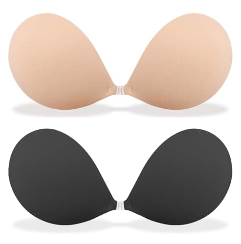 MITALOO Adhesive Bra Invisible Sticky Strapless Push up Backless Reusable Silicone Covering Nipple Bras