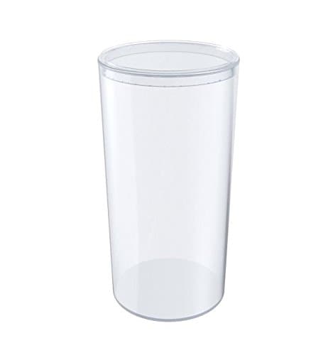 Clear Plastic Box - 4" Dia. x 8" Tall - 25 Pieces Per Pack