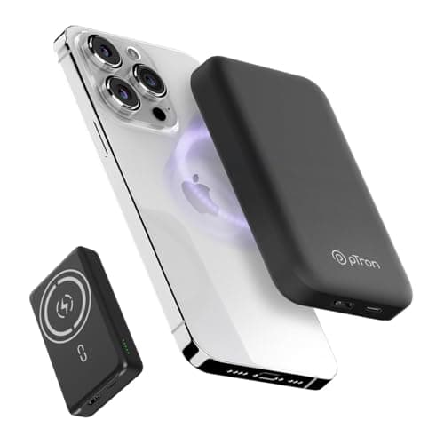 pTron Dynamo Arc 10000mAh 22.5W USB Type-C Output Fast Charging Nano Magnetic Power Bank, 15W Wireless, 20W PD, 3 Outputs/1 Input & Multiple Layers of Protection (Black)