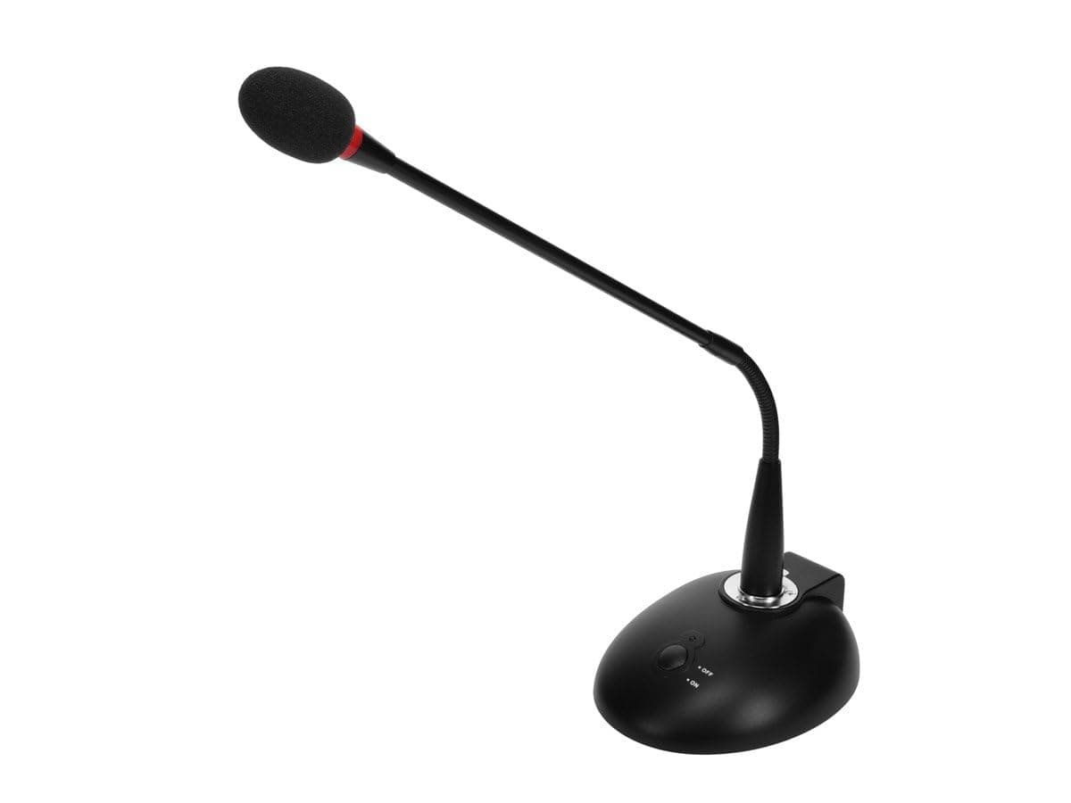 Commercial Audio Desktop Paging Microphone with On/Off Button (No Logo),Black