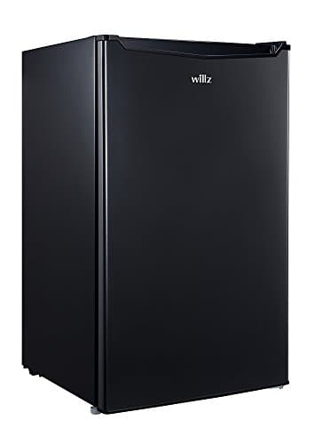 Willz WLR46BKT Compact Refrigerator, 4.6 Cu.Ft Single Door Fridge, Adjustable Mechanical Thermostat with Chiller, Interior Light, Black