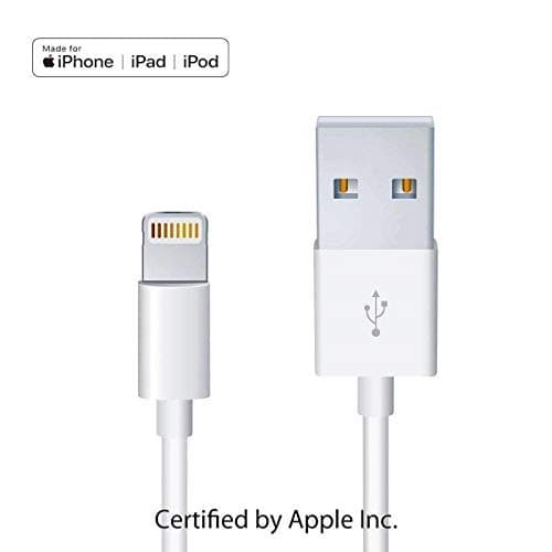 Apple iPhone/iPad Charging/Charger Cord Lightning to USB Cable[Apple MFi Certified] Compatible iPhone X/8/7/6s/6/plus/5s/5c/SE,iPad Pro/Air/Mini,iPod Touch(White 1M/3.3FT) Original Certified (1 Pack)