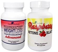 Superior Combo Pack - Pharmacist Weight Loss Formula & Raspberry Ketone Blast – All-Natural - Advanced Diet Pill – Ultimate Fat Burner - Super Citrimax – Raspberry Ketones + Acai Berry - Non Stimulant – Metabolism Booster - Strongest Potency – Effective Appetite Suppressant - Energy Boosters for Maximum Weight Loss - Highest Quality Ingredients – No Prescription Necessary