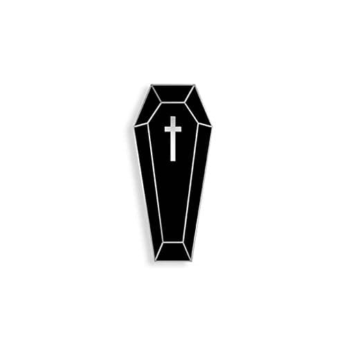 Coffin Enamel Pin