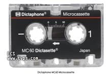 MC60 Microcassette Tape MC-60 Dictasette