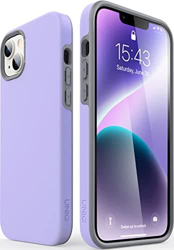 TEAM LUXURY Case for iPhone 14/15 Plus, 6.7-inch [Military-Grade Drop Protection] Shockproof Rugged Protective Phone Cover, Wireless Charging Compatible - (Purple)