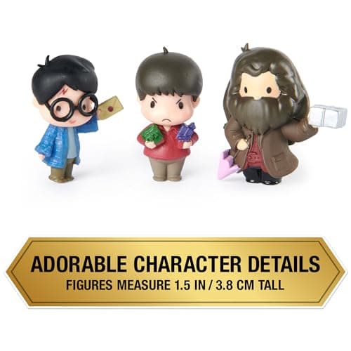 Wizarding World 6067402 Spin Master Micro Magical Moments Figure Set Potter, Display Box, Figures Approx. 3.8 cm Tall, Toy for Children from 6 Years, Fan Item, Plain, Harry, Hagrid & Dudley, 1