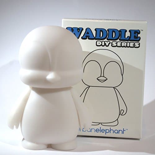 Waddle DIY Do-It-Yourself Blank White Designer Vinyl Mini Figure