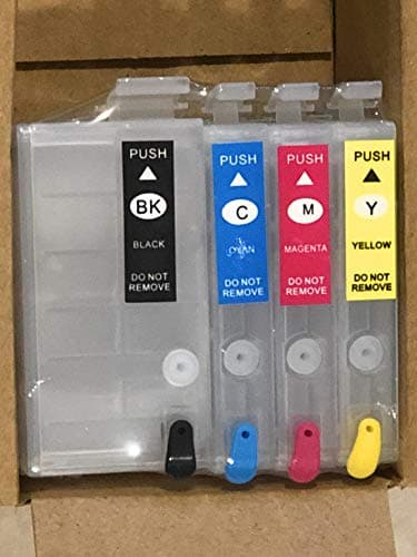 Refillable Empty for use in Workforce WF-7710 WF-7720 WF-7210 WF-7220 Compatible Printers ARC Auto Reset chip to Fill with Sublimation Pigment or dye