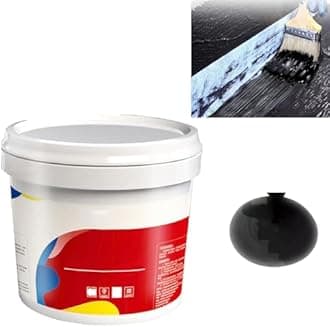 Waterproofing Coatings for External Roofs, Roof Repair Waterproofing Adhesive, Wall Bathroom Roof Water-Based Waterproof Coating,Quick-Drying Sealant Waterproof Agent (Black, 0.3kg)