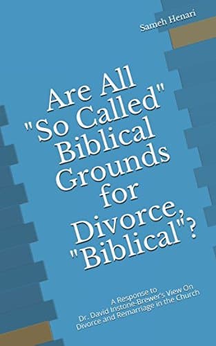 Are All "So Called" Biblical Grounds for Divorce, "Biblical"?: A Response to Dr. David Instone-Brewer’s View On Divorce and Remarriage in the Church Paperback – 17 Aug. 2017
