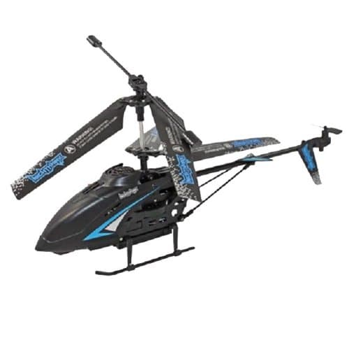 12" Nighthawk Helicopter with Built in Camera, Black with Blue Trim