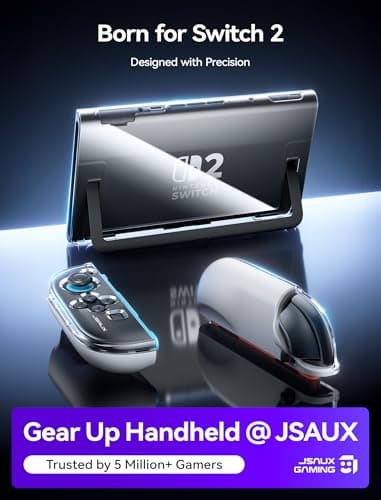 JSAUX Protective Case for Nintendo Switch 2 (2025), Split Design PC+TPU Grip Cover Compatible with Switch 2 Console and JoyCon, Shock-Resistant & Ergonomic