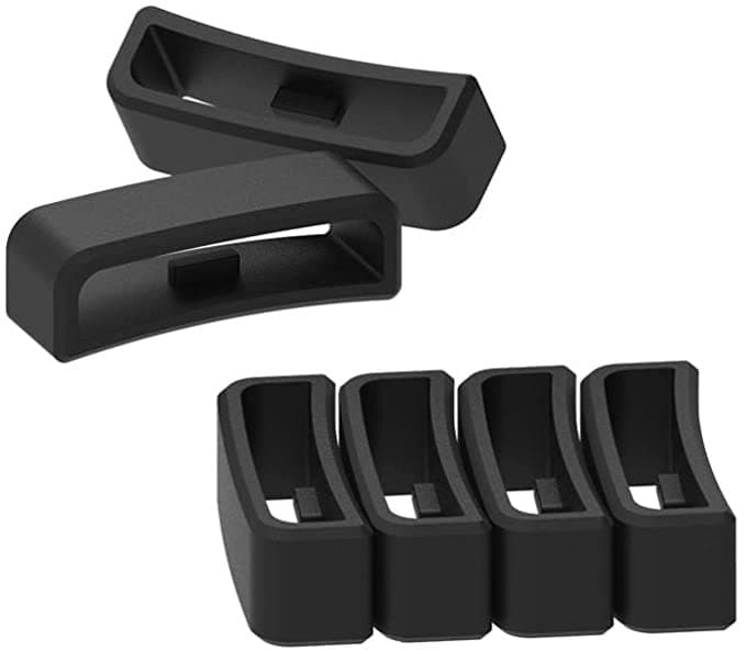 RuenTech Replacement Fastener Ring For Garmin Vivoactive HR Bands(Pack of 6), Silicone Connector Security Loop Comaptible for Garmin vívoactive HR/Forerunner 910XT Smart Watch