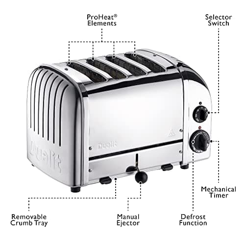 Dualit 4-Slice Toaster, Chrome