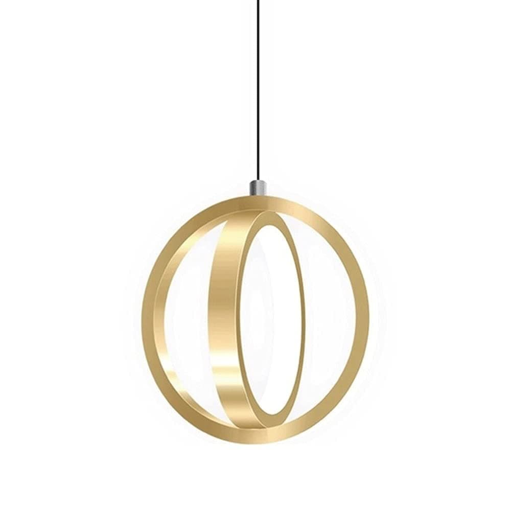 LED Chandeliers, Single Head Pendant Ceiling Lamp Double Ring Hanging Ligs Aluminum + Iron Art Lamp Body Pendant Lamplig Luxury Study Art Single Head Led Small Chandelier Made in China