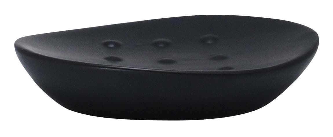 kieragrace Cleo Ceramic Soap Dish, Matte Charcoal