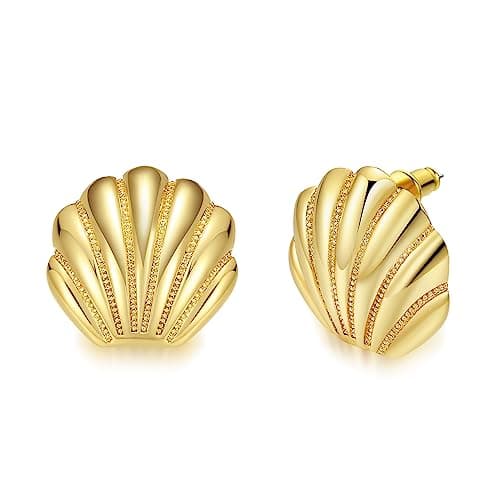 Gold Rectangular Geometric Earrings Irregular Hammered Thick Square Earrings for Women Fashion