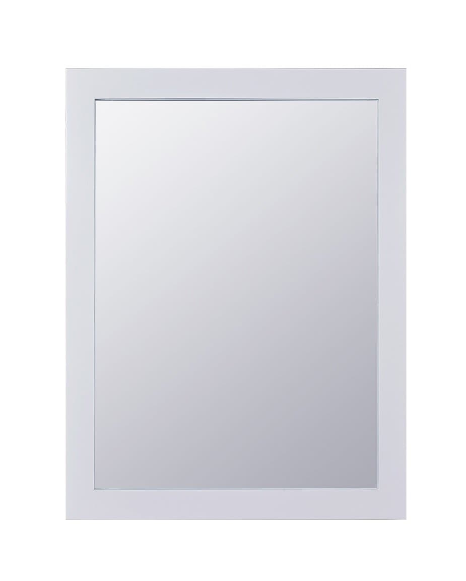 Winette New 18" White Wood Frame Bathroom Vanity Wall Mirror, Perfect Match for 24" Bathroom Vanity