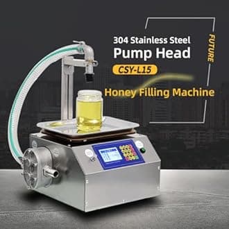 Automatic Filling Machine for viscous liquid, Paste, Honey, 304 Stainless Steel Gear Pump, Filling Height 0~40cm, Filling Range 20g~8kg, Bottle Filler Machine