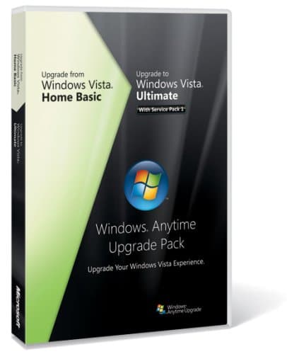 Microsoft Windows Vista Anytime Upgrade Pack with SP1 [Home Basic to Ultimate] [Old Version]