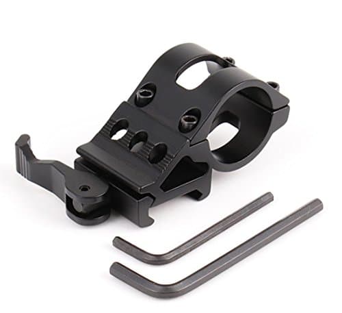 NcDe 1''/1.18'' Offest Laser/Flashlight Ring Clamp Rail Mount with Quick Release