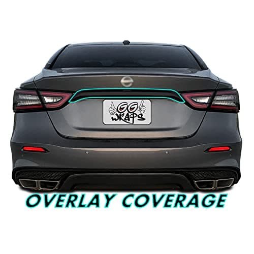 SlickMod クローム削除ブラックアウトビニールオーバーレイ 2016-2022 日産マキシマリアトランクトリム(グロスブラック)