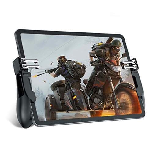 Mobile Game Controller For Ipad/Tablets, Emish Six Finger Game Joystick Handle Trigger Aim Button L1R1 L2R2 Shooter Gamepad For Pubg/Fornite/Knives Out/Call Of Duty