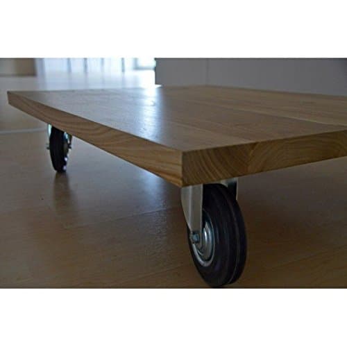 Furleo Cucine Coffee Table 001 Cst Table with Wheels Solid Wood Chestnut
