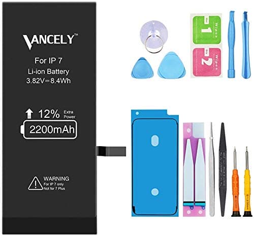 Battery for iPhone 7(Upgraded),2200mAh Replacement Battery with High Capacity for iPhone 7 with Full Remove Tool Kit (Only for 7) - 12 Months Warranty