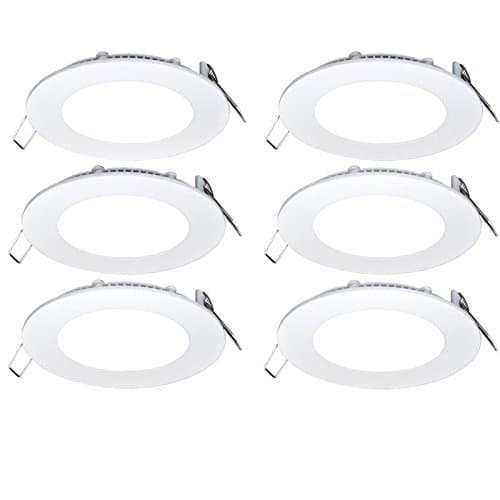 PR15 Ultra-Thin 4" Dimmable LED Recessed Kit: 6 Low Profile Lights (Neutral White 4000K, 515 lumens, 7W ea) w/Serial Wire Connectors & Power Supply. IC Rated, ETL Listed, >72,000 Hrs, 5 Yr Warranty