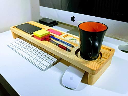 Personalized desk organizer, Docking Station, Keyboard Rack, Desktop Shelf, Office & Home Organizer, Multi Use Desk Organizer, Mens Desk Caddy