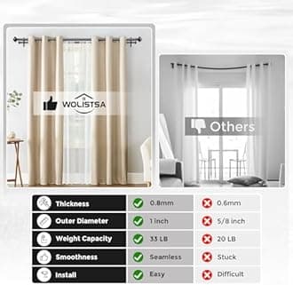 Black Double Curtain Rods for Windows 36 to 72 Inch, 1 Inch Adjustable Decorative Crystal Dual Curtain Rod, Heavy Duty Vintage Double Drapery Pole with Black Foil Finials for Living Room