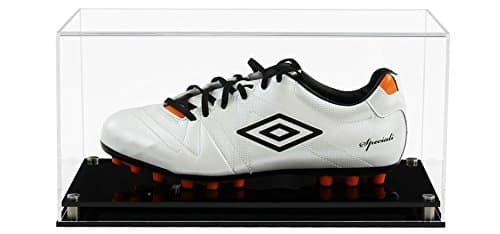 Modern Acrylic Single Football Boot Display Case with Black Base