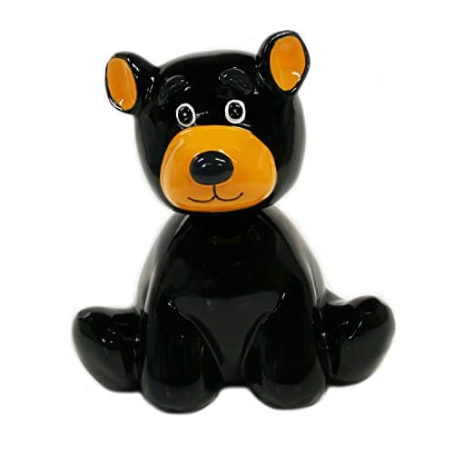 Genesis21 Whimsical Bobble Head Black Bear Bank