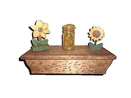 17 1/2" Wooden Wall Shelf Hidden Compartment