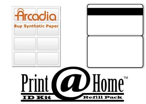 Inkjet Teslin 8 ID Card Kit with Pouches