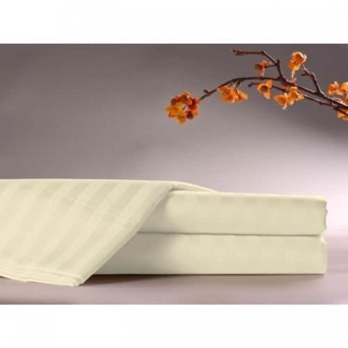 Comfortwill Tone on Tone Stripe Striped Bone/Ivory Fitted Sheet (Full 54x80x14). Usually ships in 1-3 business days unless there is a problem.
