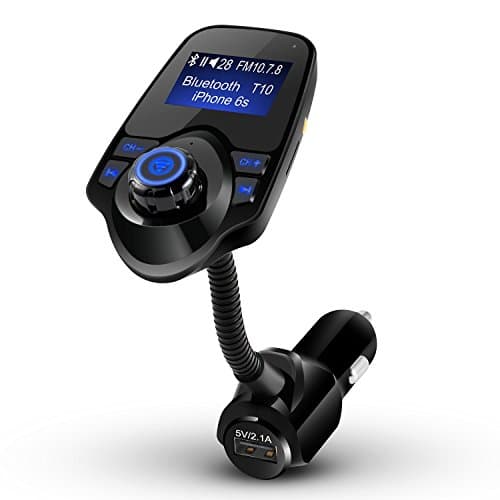 Bluetooth Modulator Car Radio Adapter, DIKI (Black) Wireless FM Transmitter LED Display, Multifunction USB Car Charger Audio Receiver, Music Player Speakerphone Smartphone, TF Card, MP3