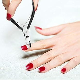 Cuticle Trimmer with Cuticle Pusher, XUNXMAS Cuticle Remover Cutter Nipper Scissor and Triangle Cuticle Nail Pusher Peeler Scraper, Durable Dead Skin Clipper Manicure Pedicure Tools (Black)