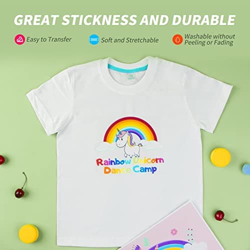 HTVRONT Iron on Transfer Paper for T Shirts - 10 Pack Printable Heat Transfer Vinyl 8.5" X 11" - Wash Durable Heat Transfer Paper for Inkjet Printer