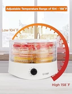 Commercial Chef CCD100W6 Food Dehydrator, 100, White
