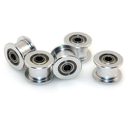 Witbot GT2 3mm Bore Toothless Timing Belt Idler Pulley for 3D Printer GT2 Width 6mm Timing Belt(Pack of 5 pcs)