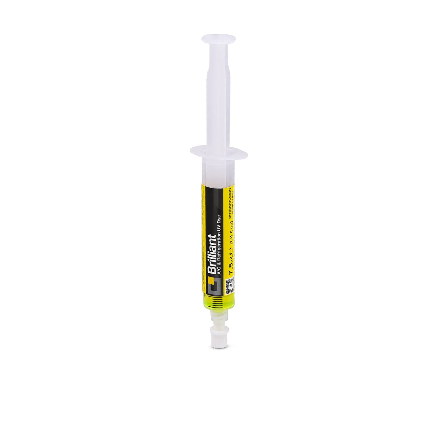 ERRECOM Brilliant - 7.5 ml, Fluorescent UV Dye for Detecting Refrigerant Gas Leaks in Air Conditioning and Refrigeration Systems (No Adapters Included)