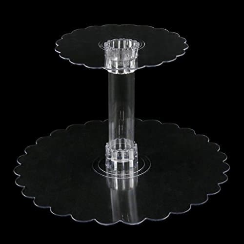 Table Centerpiece Columns, Pedestal, Clear Plastic, 12" Tall, Pack of 2