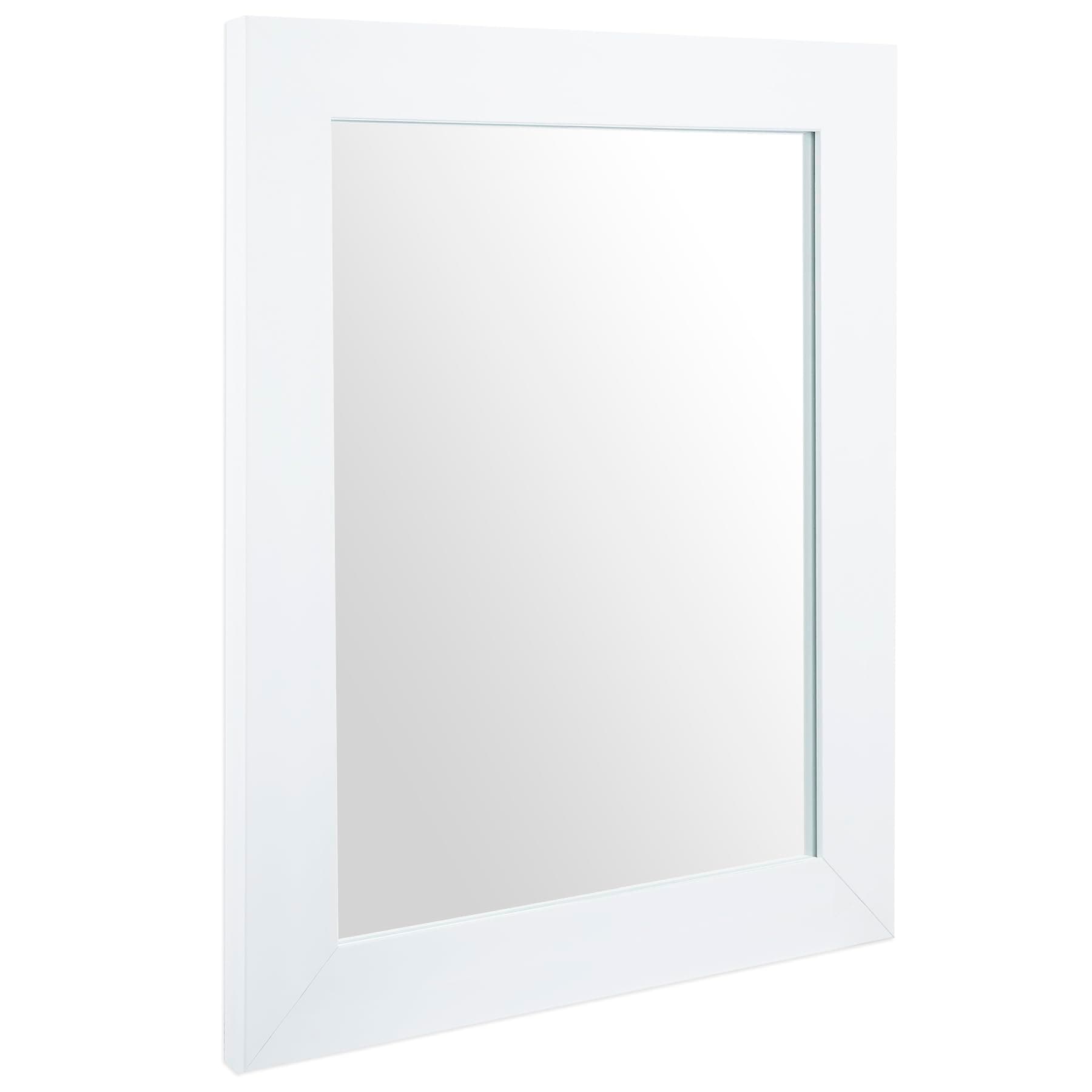 Wall Mirror Rectangle Decorative Mirror 12" x 16" for Entryway, Bedroom, Living Room, White