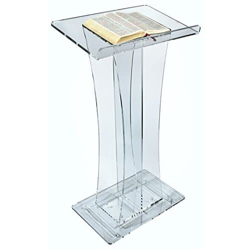 Elegant Curved Acrylic Lectern or Podium