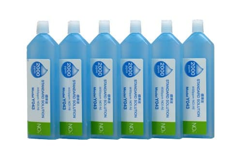 HORIBA 3200053532 Model Y043 Nitrate Ion Standard Solution, 2000ppm Value, 14mL Volume (Bottle of 6)
